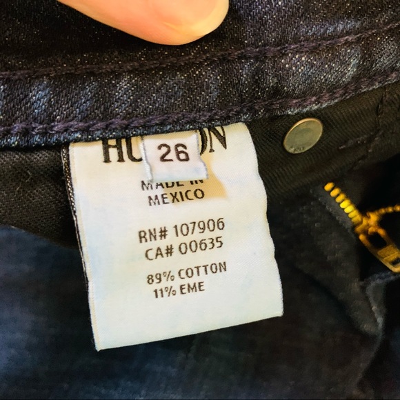 Hudson Bootcut Denim Flare Jeans 26 Dark Wash 2153 - Picture 7 of 9